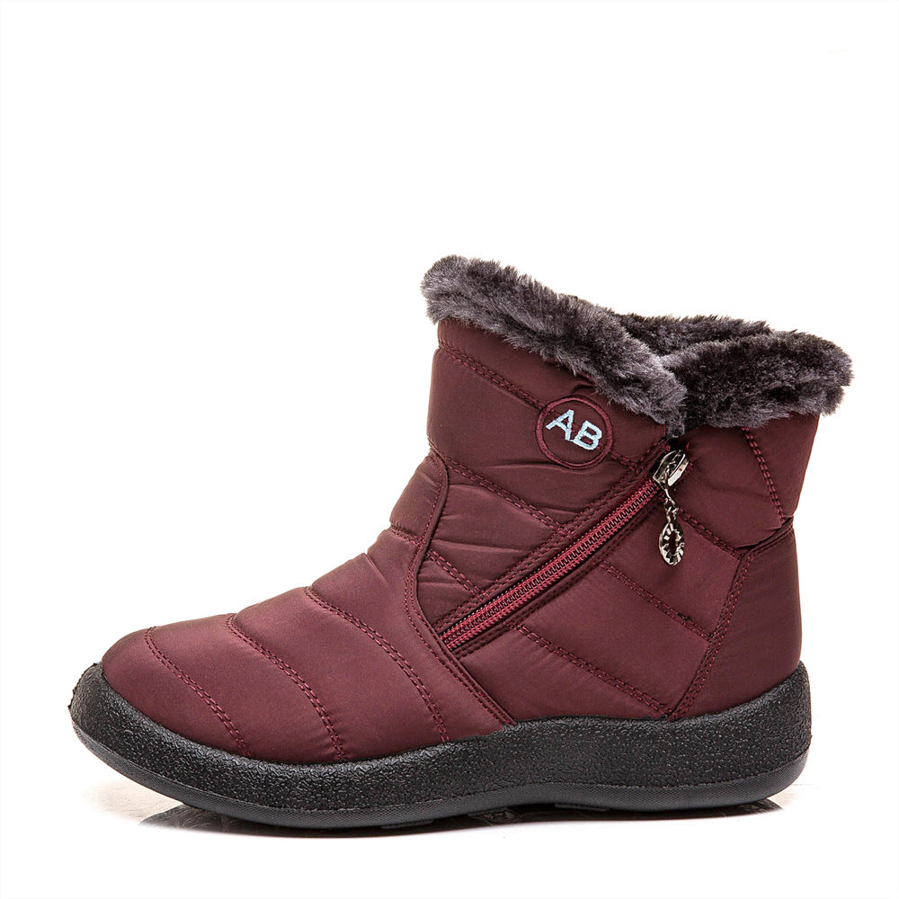 Women's Shoes Warm Side Chain Lazy Winter Wenzhou Snow Boots Women's Mother Shoes