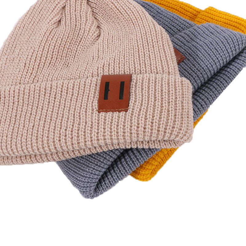 Autumn And Winter Knitted Wool Men's And Women's Beanie Hats AliExpress Amazon Foreign Trade Hot Style Hat Labeling Pullover Hat To Keep Warm