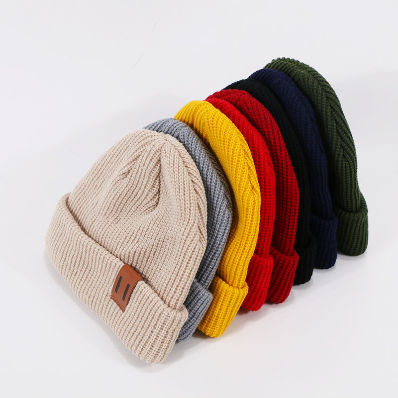 Autumn And Winter Knitted Wool Men's And Women's Beanie Hats AliExpress Amazon Foreign Trade Hot Style Hat Labeling Pullover Hat To Keep Warm