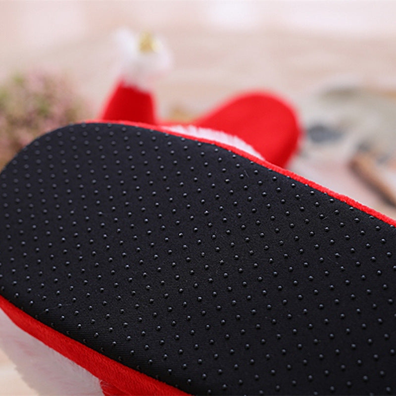 Cute Christmas Slippers Cotton Shoes Santa Claus Shoes Bag Root Indoor Home Shoes Children's Shoes Couples Warm Shoes