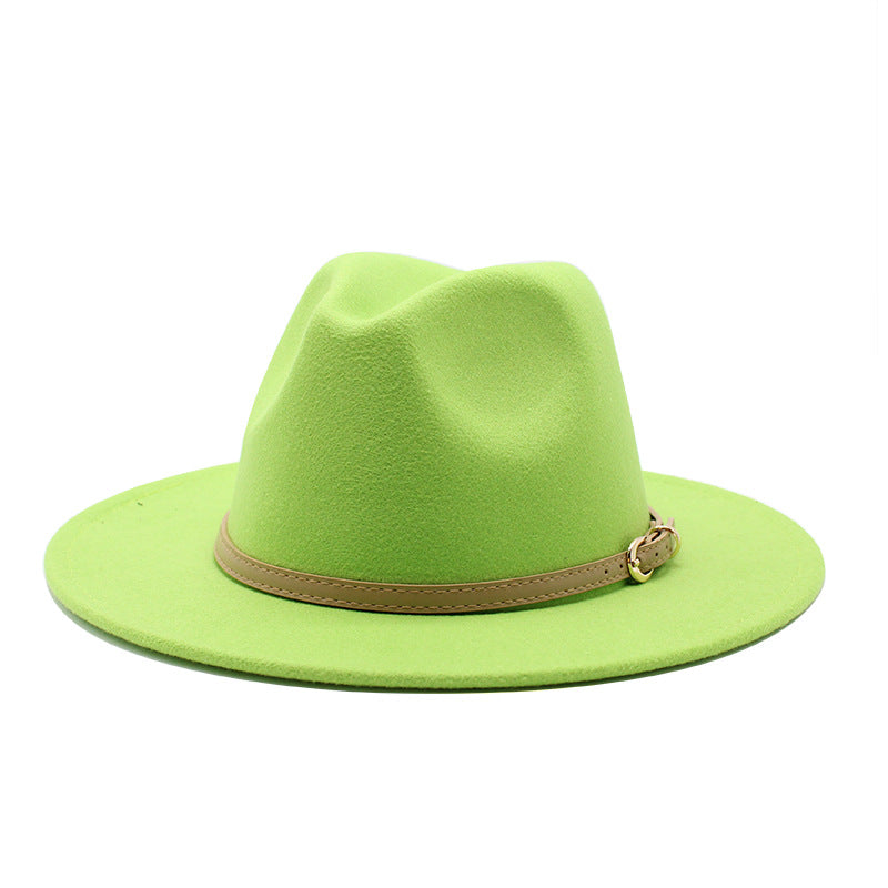 Autumn And Winter British Style Men&amp;#039;s And Women&amp;#039;s New Jazz Wool Hats Big Brim Hats Classic Top Hats Fashionable Felt Hats Wholesale