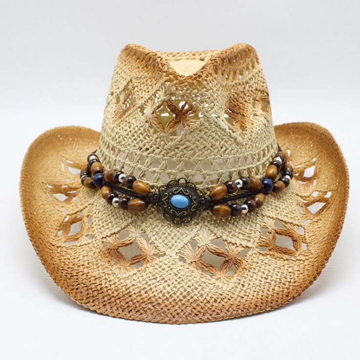 Ethnic wind skeleton cowboy hat Amazon Selling Mall hot selling men's hats summer beach hat western cowboy