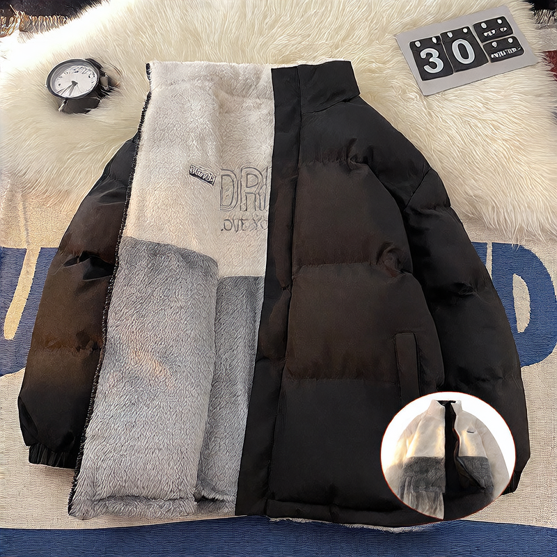 Double-sided shearling cotton coat