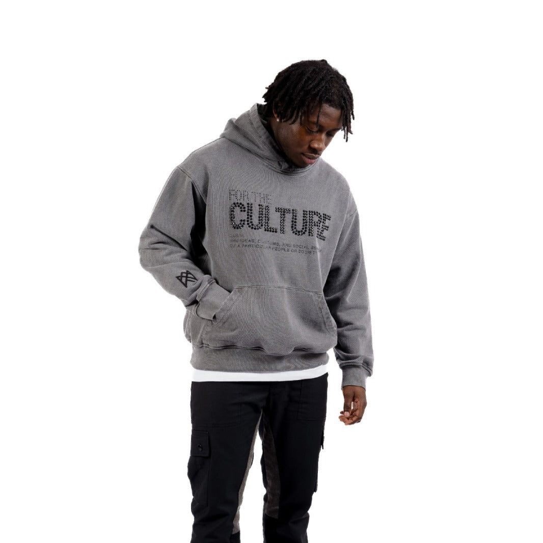 Rhinestone Letter Pullover Hoodie