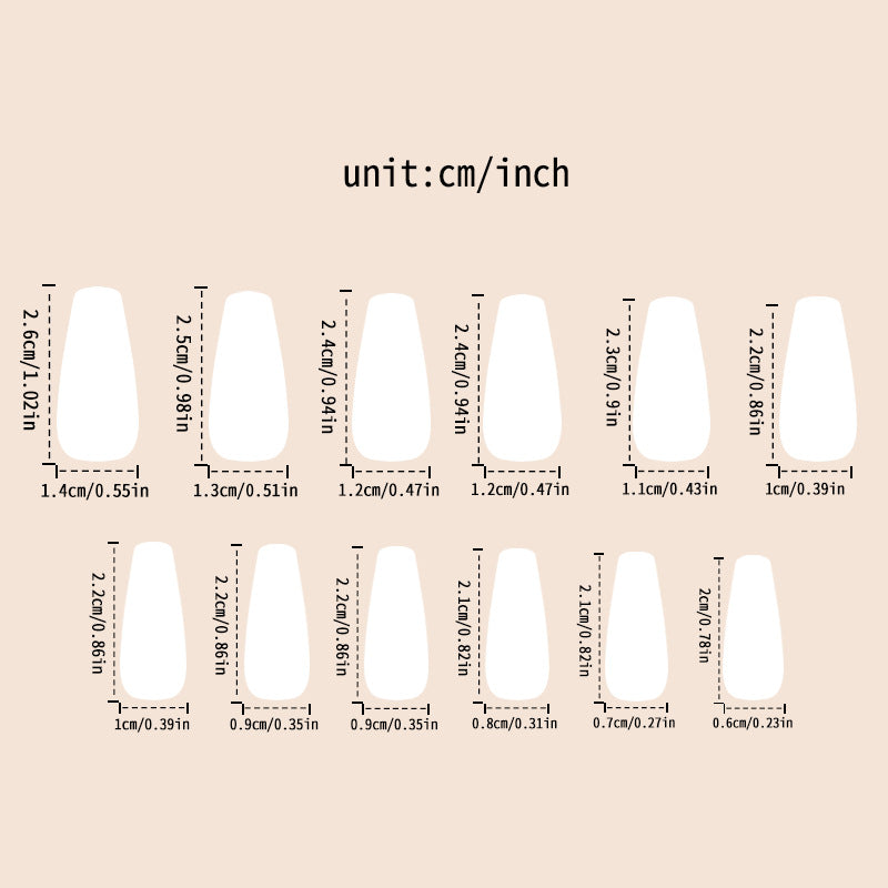 24-Piece Floral Press on Nails with Glue