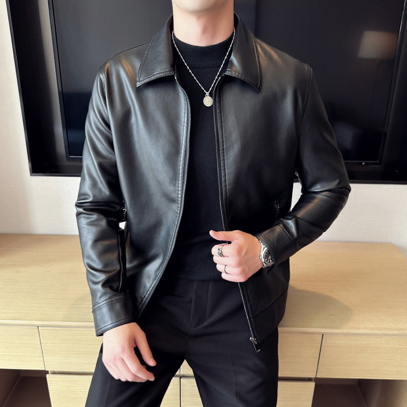 Pu Leather Jacket Men