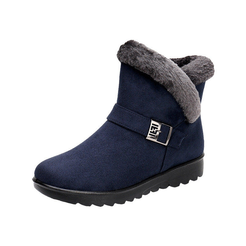 New Old Beijing Cloth Shoes Women's Large Size Warm Cotton Boots Middle-aged And Elderly Snow Boots Female Mother Shoes Cotton Shoes