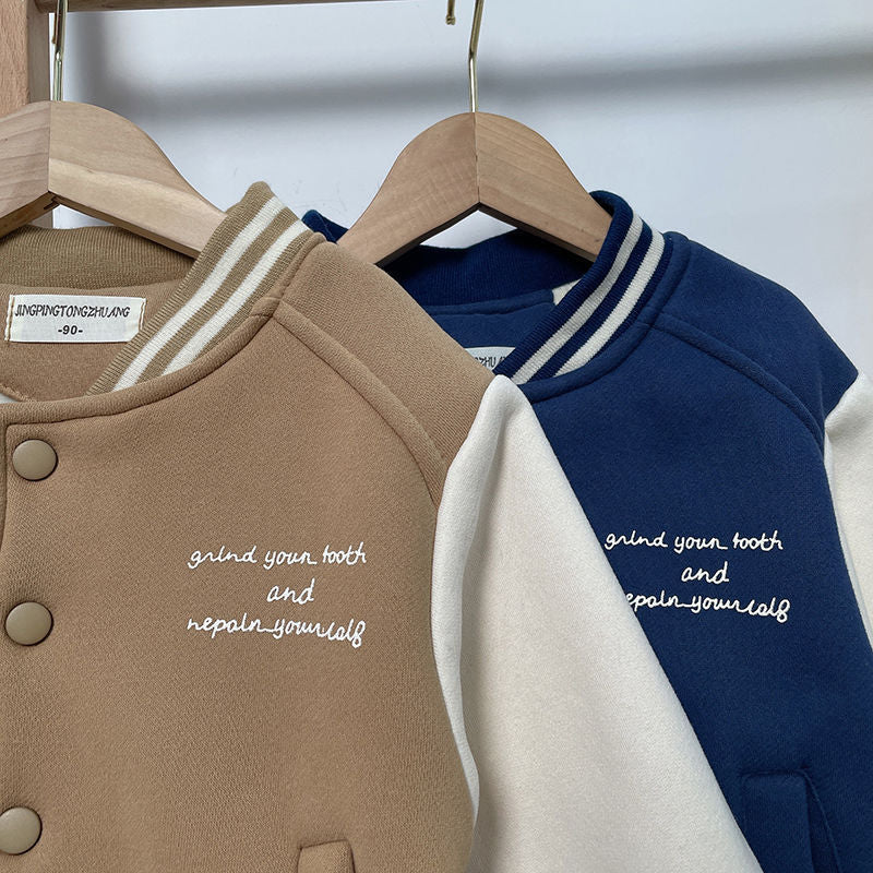 Boys Fleece Baseball Jacket