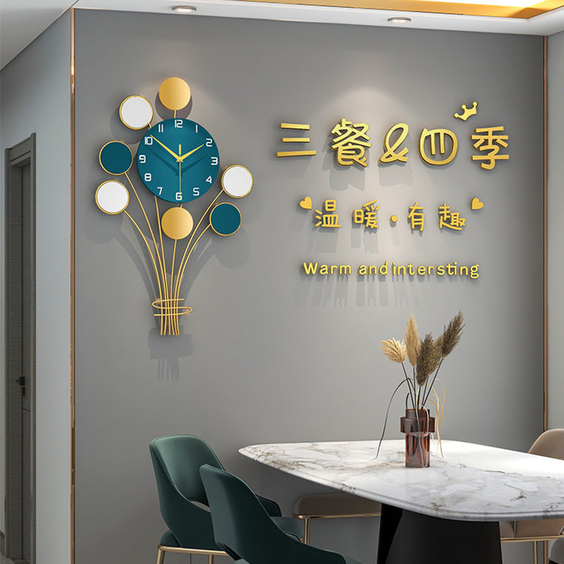 Light Luxury Clock Wall Clock Living Room Creative Home Decoration Wall Watch Fashion Simple Net Red Art Nordic Wall Clock