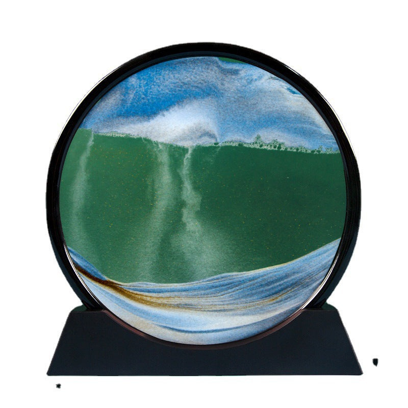 Crafts Ornaments Home Living Room Decoration Office Desktop Gift Decoration Quicksand Painting Glass Hourglass