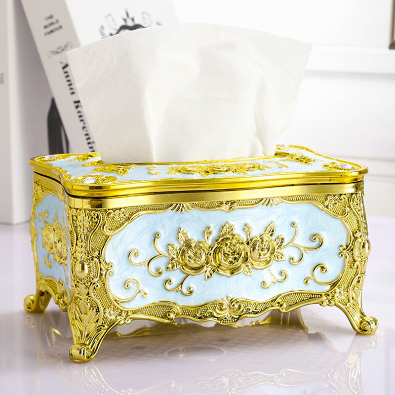 European-Style Luxury Tissue Box Universal Holder For Home Office Decoration