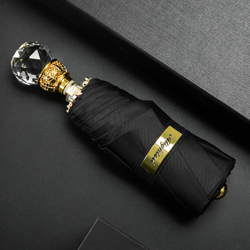 Crystal Ball Umbrella Sun Umbrella Small UV Protection Female 50% Off Portable Mini Light Luxury Sunshade Umbrella