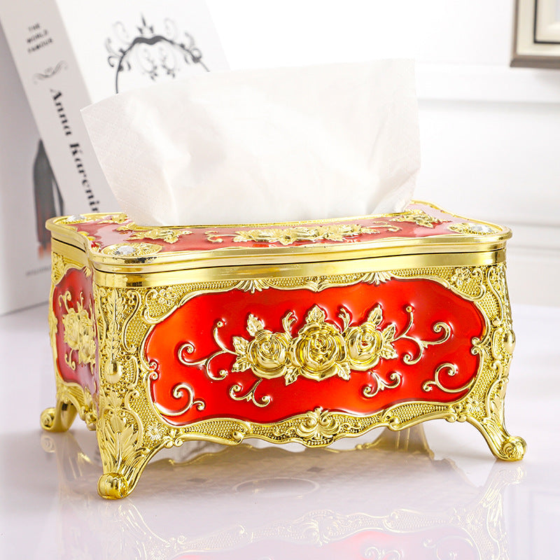 European-Style Luxury Tissue Box Universal Holder For Home Office Decoration