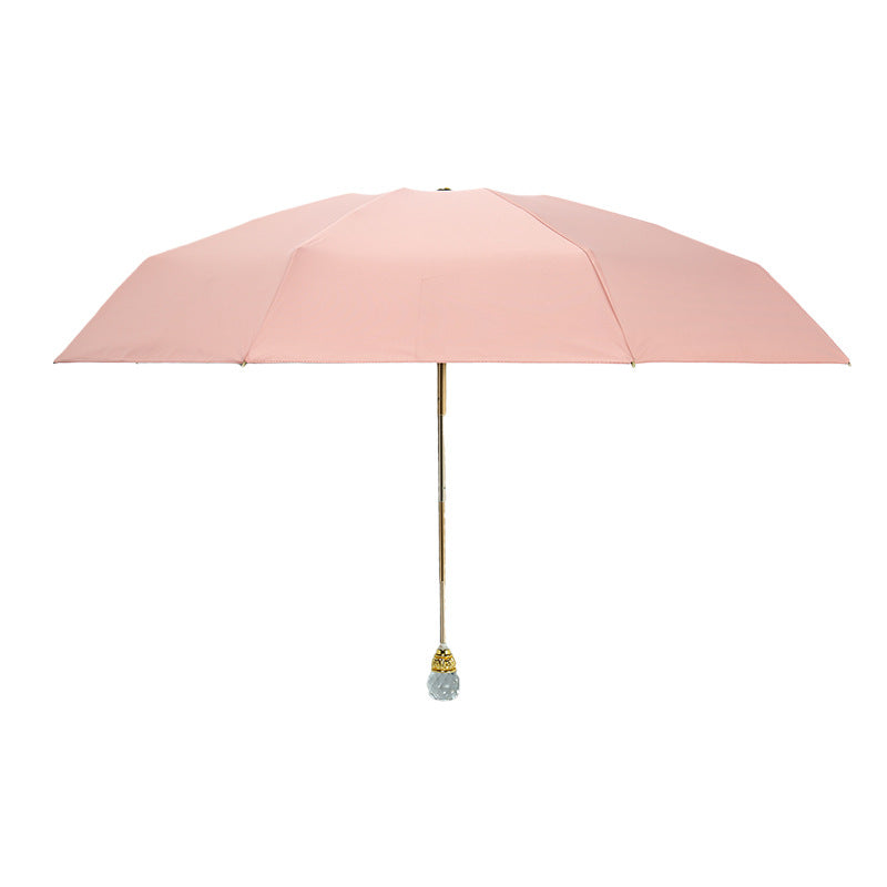 Crystal Ball Umbrella Sun Umbrella Small UV Protection Female 50% Off Portable Mini Light Luxury Sunshade Umbrella
