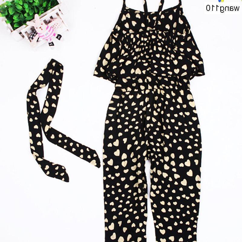 Sleeveless Girls Clothes Kids Girls Set Baby Summer Jumpsuit