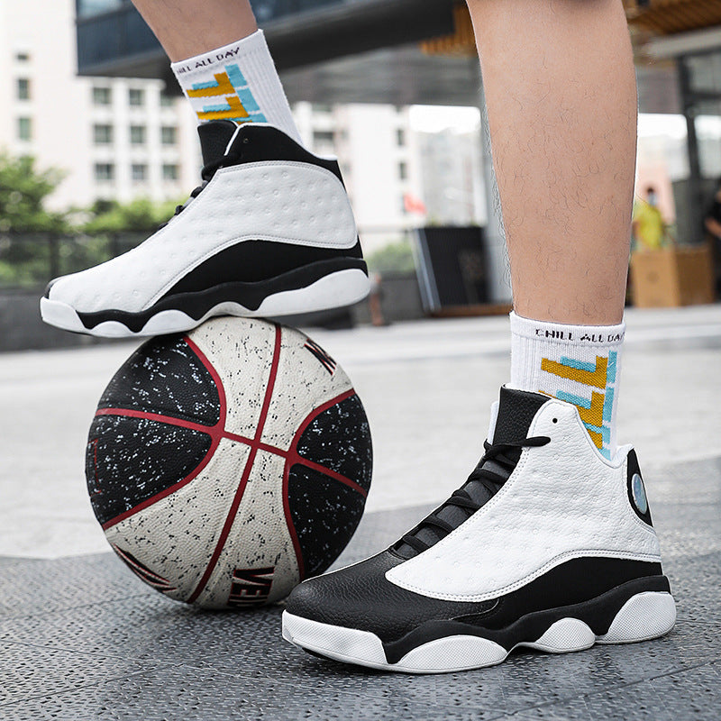 36-47 Yards Cross-border Basketball Sneakers Couples Plus Size Shoes Mid-top Casual Shoes Manufacturers Wholesale Big Kids Shoes