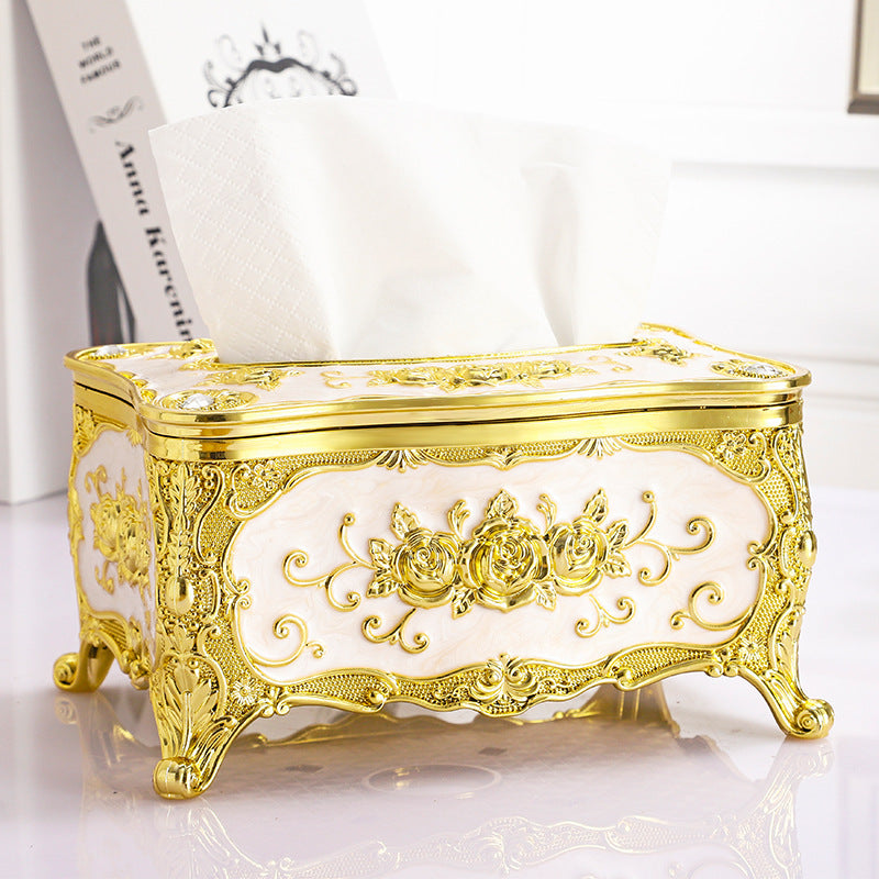 European-Style Luxury Tissue Box Universal Holder For Home Office Decoration