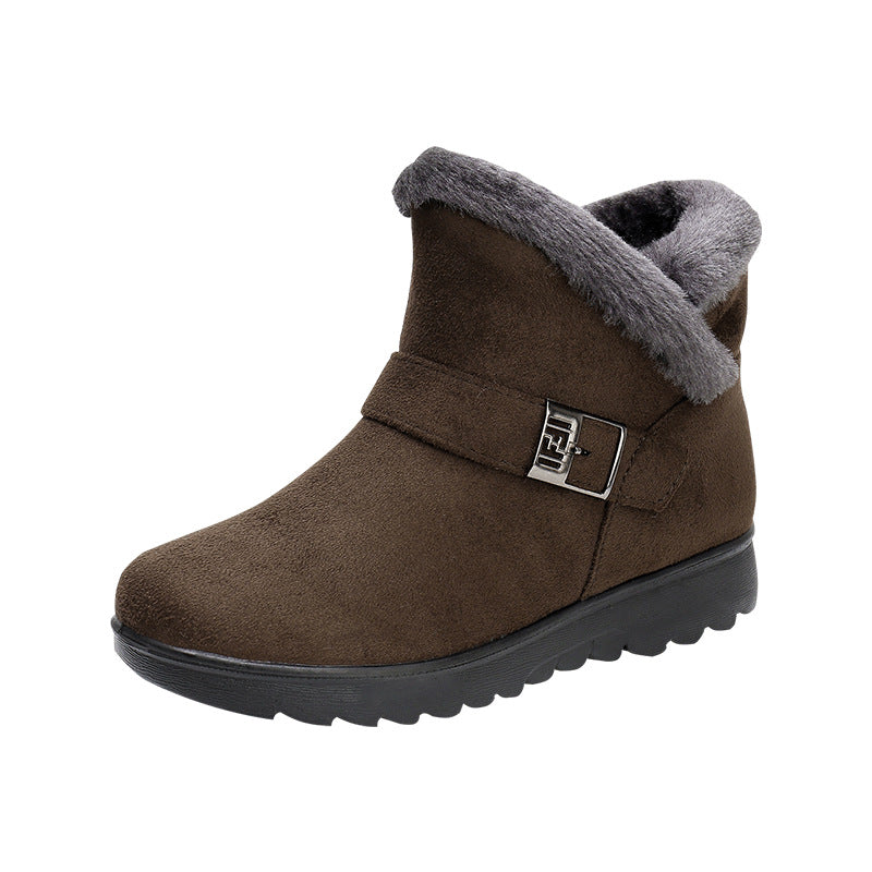 New Old Beijing Cloth Shoes Women's Large Size Warm Cotton Boots Middle-aged And Elderly Snow Boots Female Mother Shoes Cotton Shoes