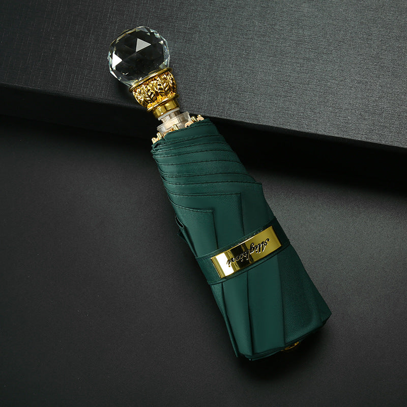 Crystal Ball Umbrella Sun Umbrella Small UV Protection Female 50% Off Portable Mini Light Luxury Sunshade Umbrella