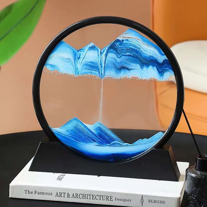 Crafts Ornaments Home Living Room Decoration Office Desktop Gift Decoration Quicksand Painting Glass Hourglass