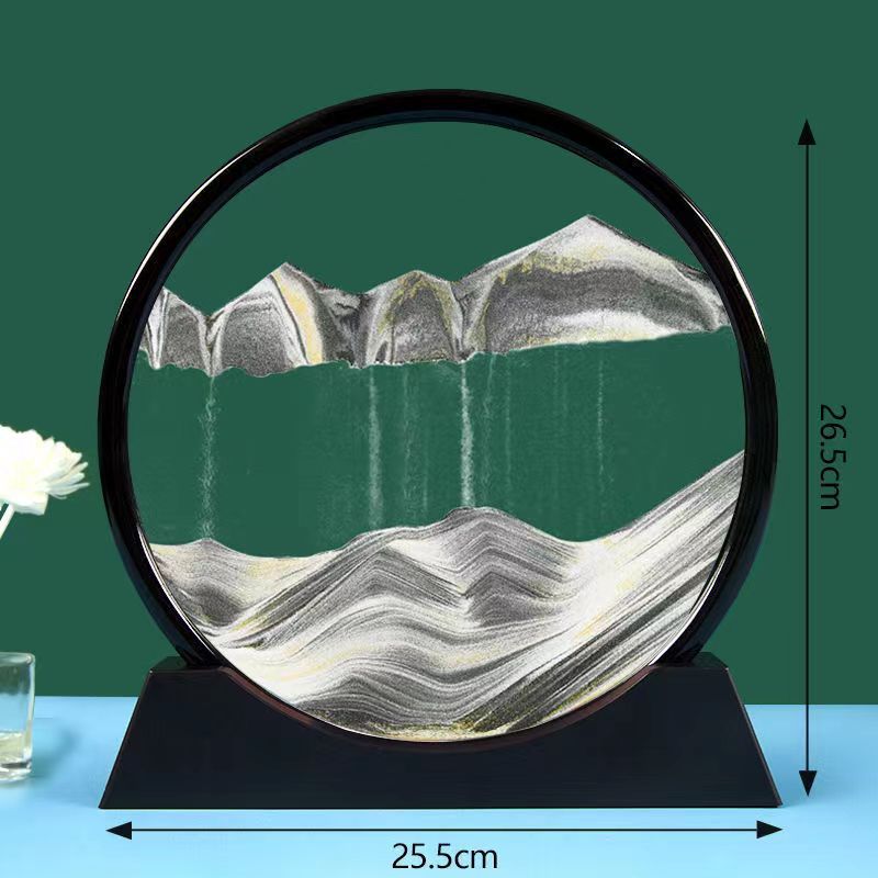 Crafts Ornaments Home Living Room Decoration Office Desktop Gift Decoration Quicksand Painting Glass Hourglass