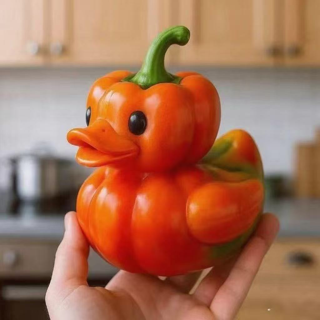 New Product Whimsical Vegetable Duck Whimsical Vegetarian Duck Resin Crafts
