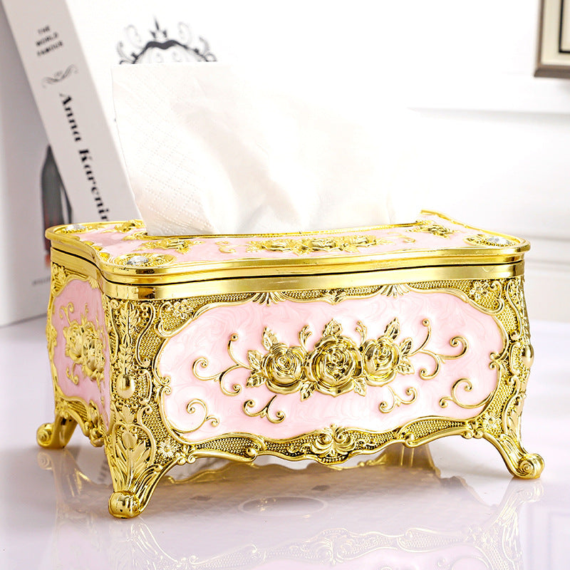 European-Style Luxury Tissue Box Universal Holder For Home Office Decoration