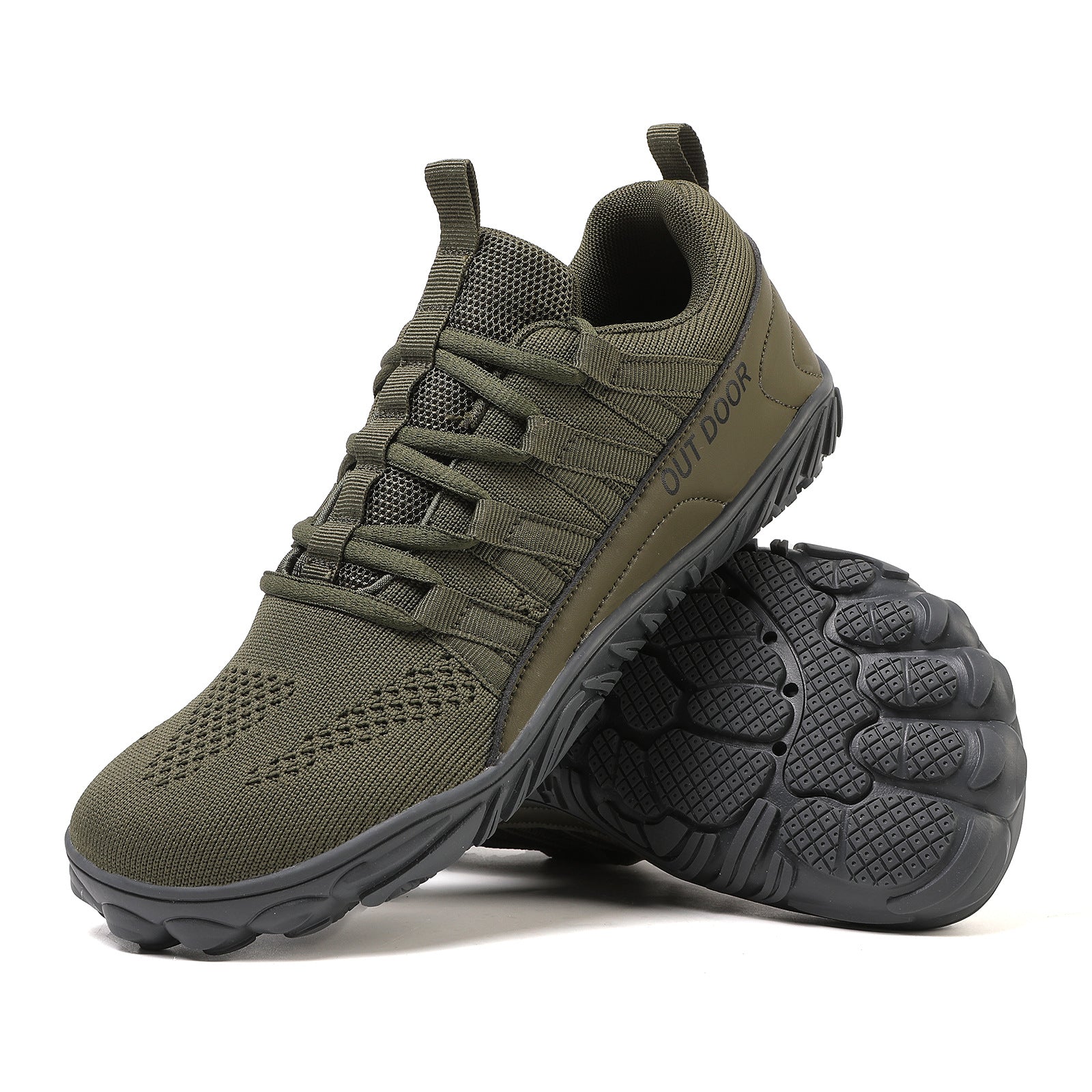 Five-Finger Wide-Toe Hiking Shoes Hiking Shoes Flying Woven Shoes Casual Sports Men's Shoes Non-Slip Walking Shoes Cycling Shoes Outdoor Shoes