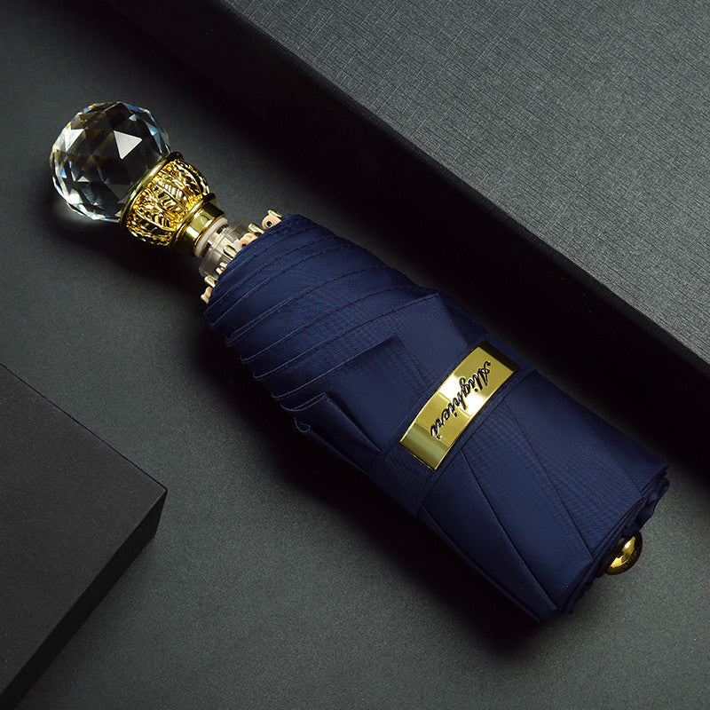 Crystal Ball Umbrella Sun Umbrella Small UV Protection Female 50% Off Portable Mini Light Luxury Sunshade Umbrella