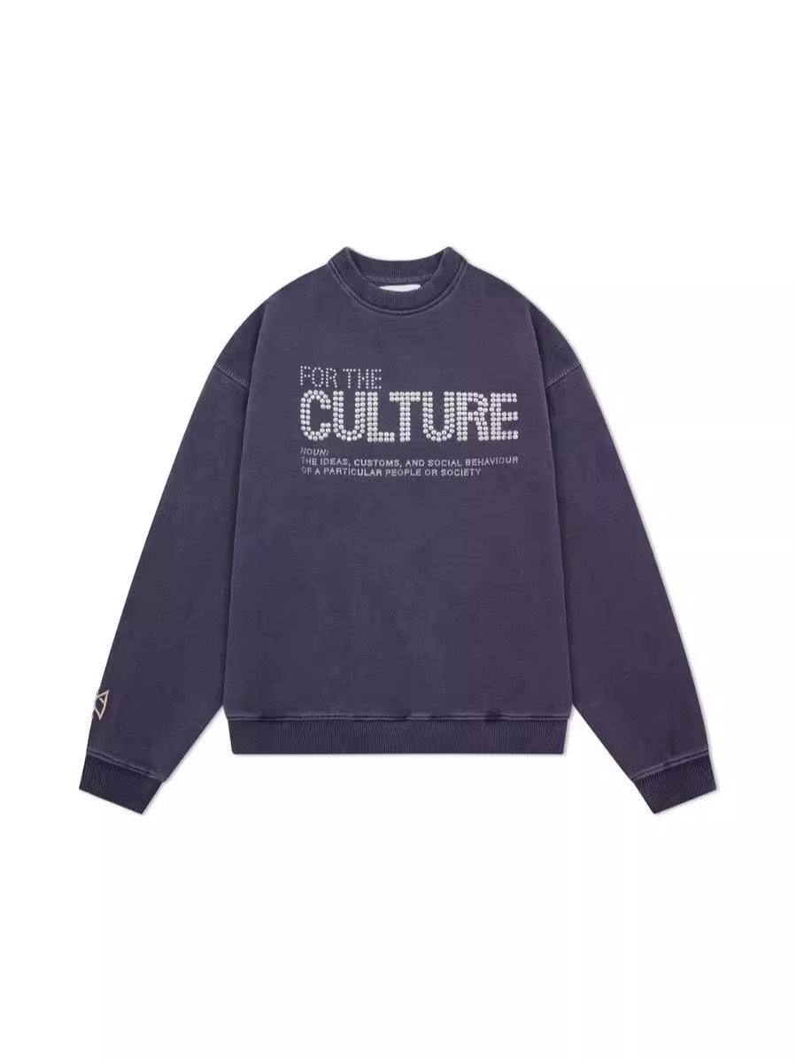 Rhinestone Letter Pullover Hoodie