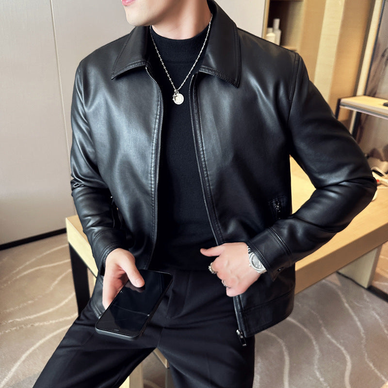 Pu Leather Jacket Men