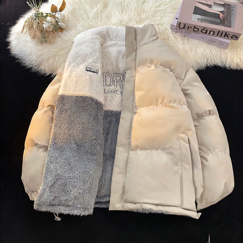 Double-sided shearling cotton coat