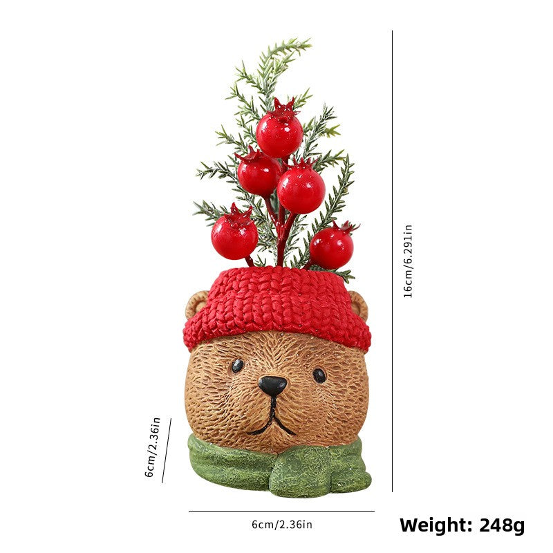 Resin Christmas Gnome Doll Santa Snowman Decoration Ornament