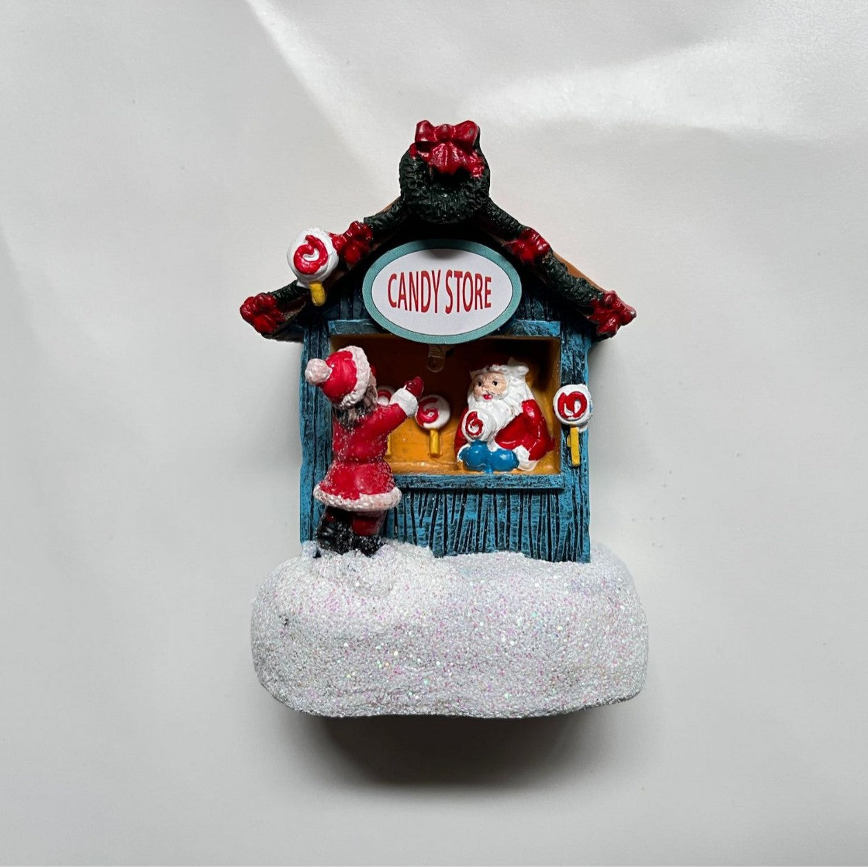 2025 Christmas Resin Mini House Santa Shop Ornament