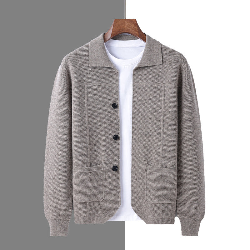 Men's Pure Wool Knit Cardigan
