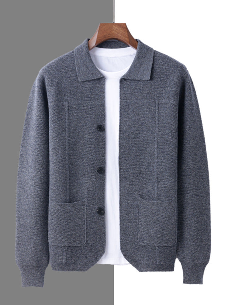 Men's Pure Wool Knit Cardigan